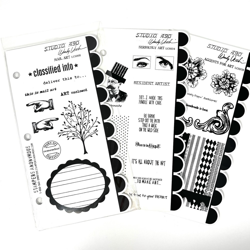 Wendy Vecchi Studio 490 Stampers‎ Anonymous Mail Seriously Accents Art Lot of 3